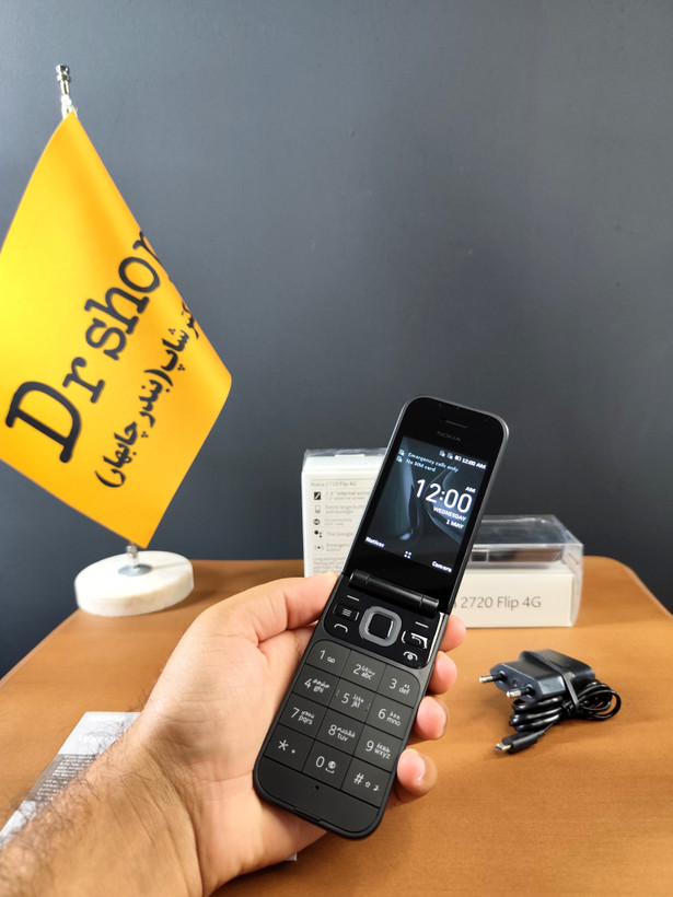 گوشی تاشو نوکیا | مدل 2720 Flip 4G | دو سیم کارت | یک سال گارانتی